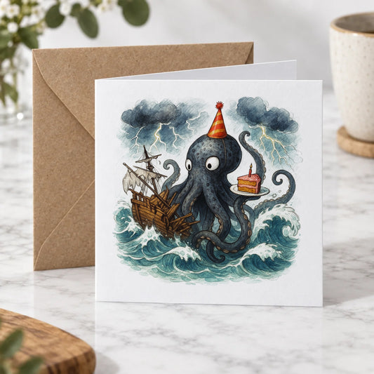 Kraken Ship Greeting Card – Hero