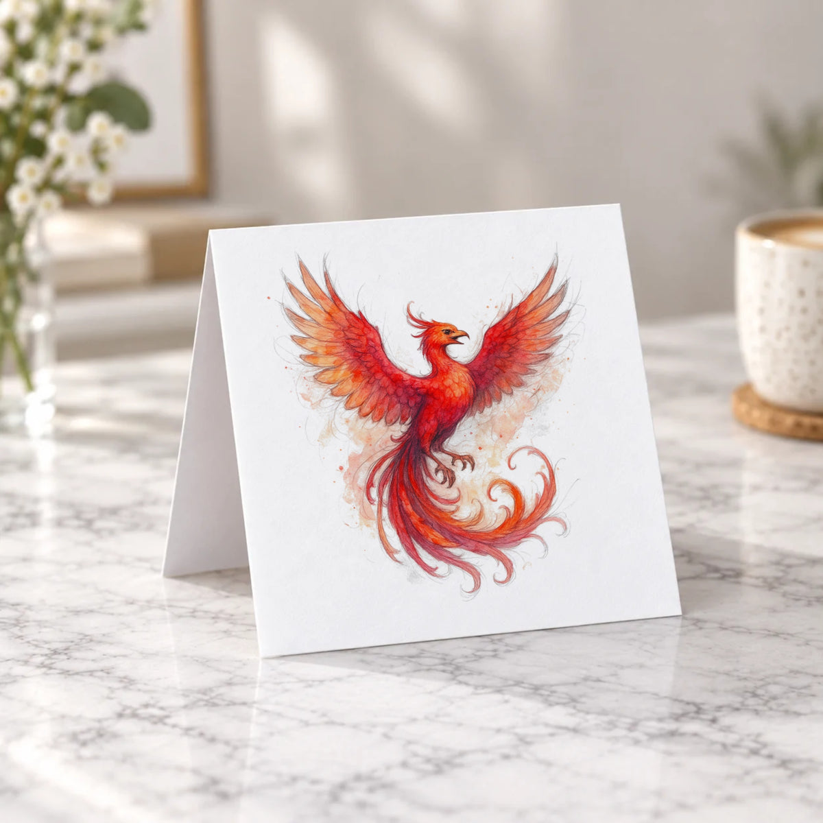 Phoenix Greeting Card – Tent Fold