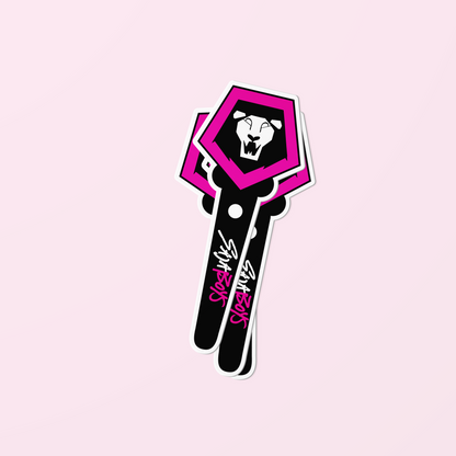 SAJA BOYS K-Pop Concert Lightstick Sticker – K-Pop Demon Hunters Vinyl Die Cut Decal | Fandom Merch for Laptops, Water Bottles, Scrapbooks SAJA BOYS K-Pop Concert Lightstick Sticker – Demon Hunters Vinyl Decal Premium SAJA BOYS K-Pop lightstick vinyl sticker for laptops, bottles & more. Durable waterproof die cut decal – perfect Demon Hunters fandom merch.

SAJA BOYS K-Pop concert lightstick vinyl die cut sticker in pink, black, and white with lion emblem – Demon Hunters fan merch for laptops, bottles, and 