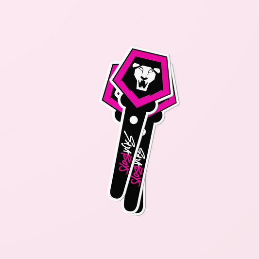 SAJA BOYS K-Pop Concert Lightstick Sticker – K-Pop Demon Hunters Vinyl Die Cut Decal | Fandom Merch for Laptops, Water Bottles, Scrapbooks SAJA BOYS K-Pop Concert Lightstick Sticker – Demon Hunters Vinyl Decal Premium SAJA BOYS K-Pop lightstick vinyl sticker for laptops, bottles & more. Durable waterproof die cut decal – perfect Demon Hunters fandom merch.

SAJA BOYS K-Pop concert lightstick vinyl die cut sticker in pink, black, and white with lion emblem – Demon Hunters fan merch for laptops, bottles, and 