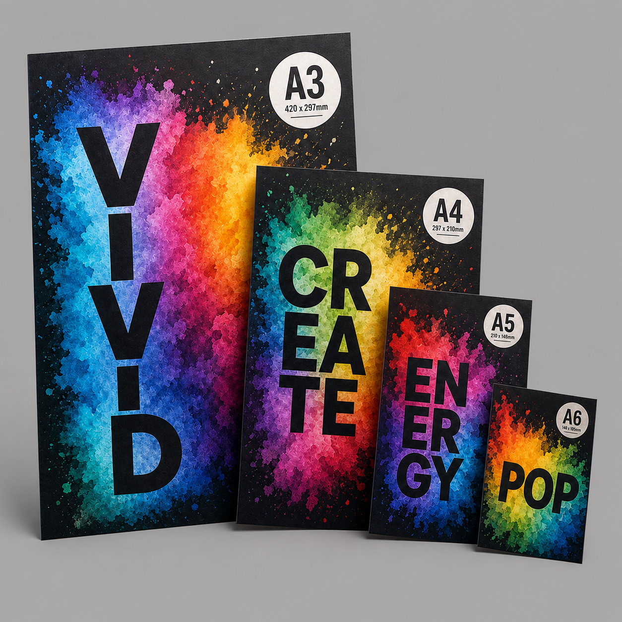 Custom leaflet printed on 170 gsm silk stock from customer artwork, format or finish example.