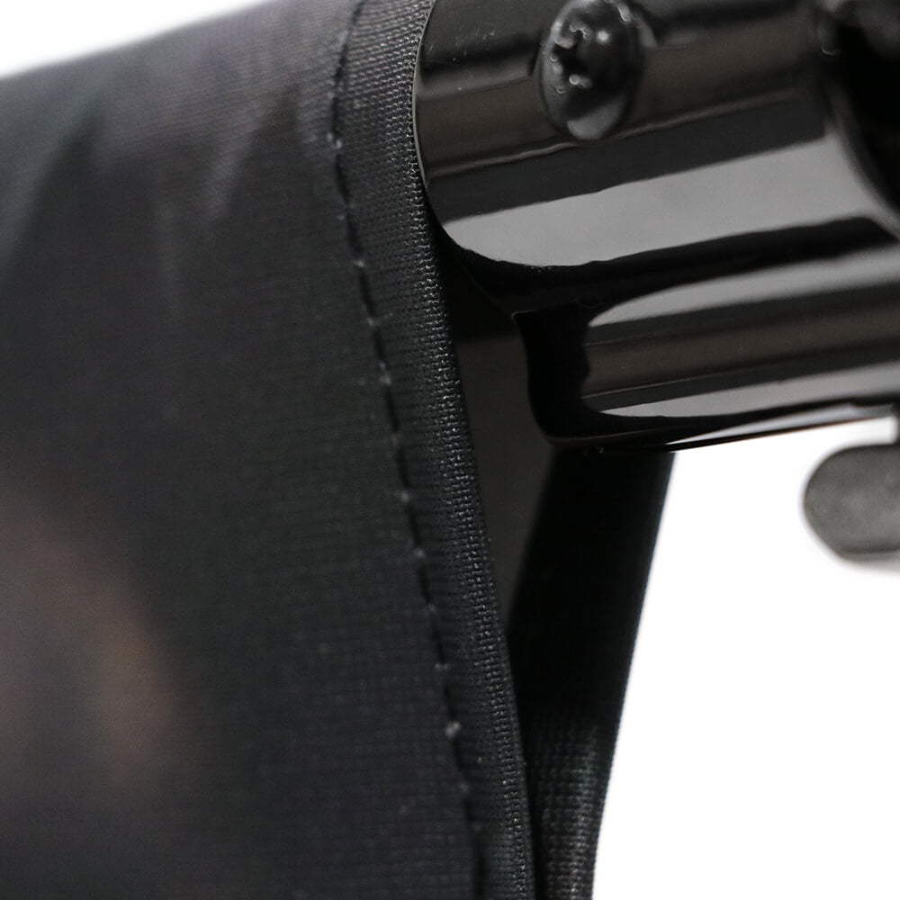 Black Cafe Barrier rail and graphic pocket detail