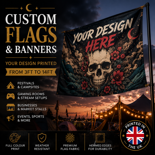 Custom Printed Flags & Banners UK | Festival, Events, Campsites