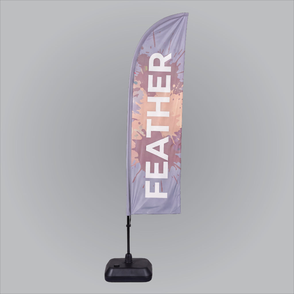 Replacement Full Fibre Feather flag graphic shown fitted to compatible flag hardware.