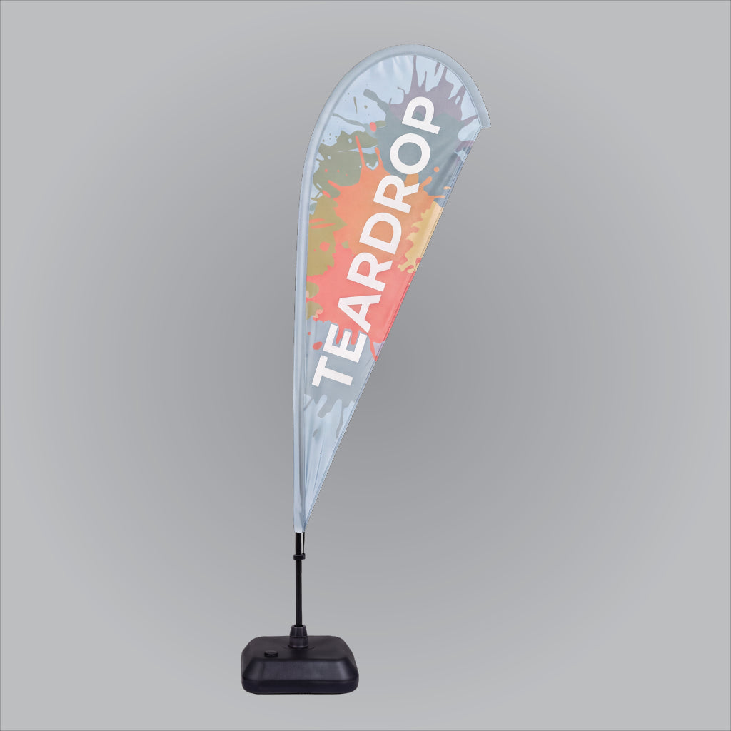 Replacement Full Fibre Teardrop flag graphic shown fitted to compatible flag hardware.
