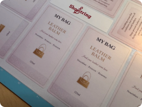Custom sticker sheets in production showing front product labels