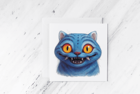 Derpy Tiger K-Pop Birthday Card – Funny Kpop Greeting Card for Fans of Anime Demon Hunters Movie – Humour Fan Art - Korean