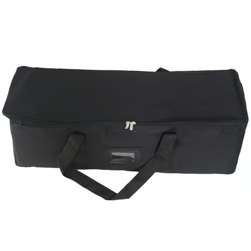 Black carry bag for freestanding magnetic frame display
