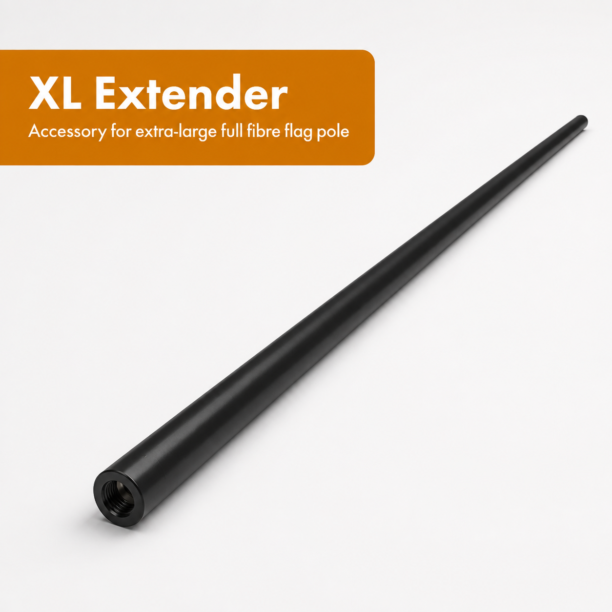 Full Fibre Flag XL Extender accessory for converting compatible Large Full Fibre poles to Extra Large height