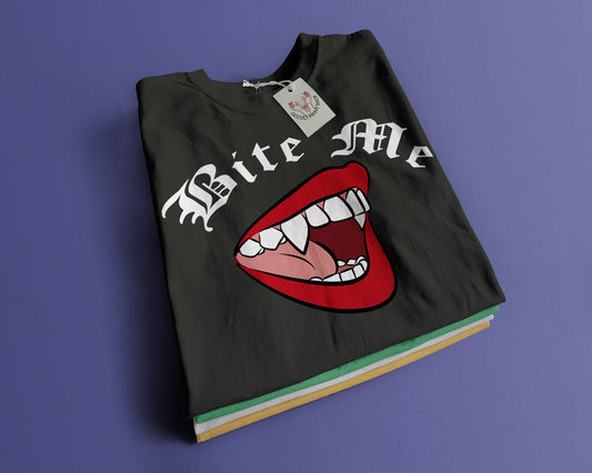 T-shirt with vinyl design - Bite me