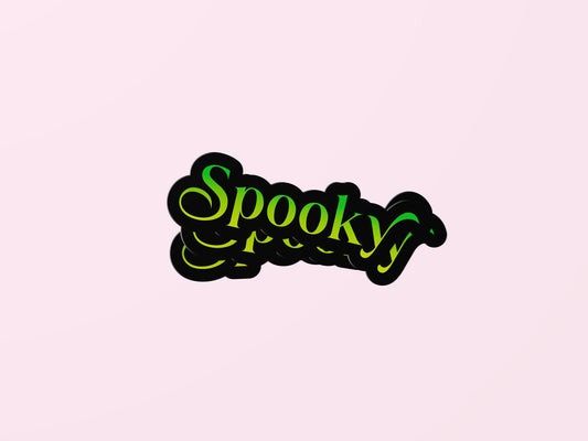Spooky Gothic Vinyl Sticker: Halloween, Laptop, Water Bottle