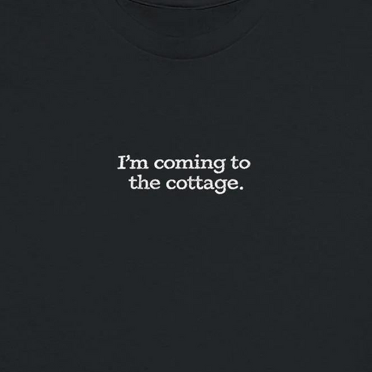 I'm Coming to the Cottage Embroidered Heavyweight Unisex T-Shirt – Light Blue – heavyweight unisex T-shirt