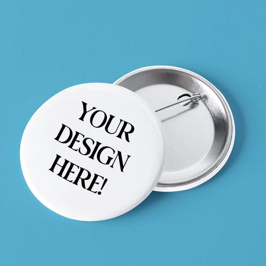 Custom 32mm Button Badge: Personalized Pin with Holographic Option