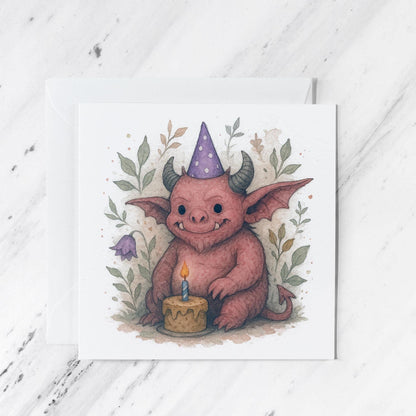 Monster Birthday Card, illustrated greeting card