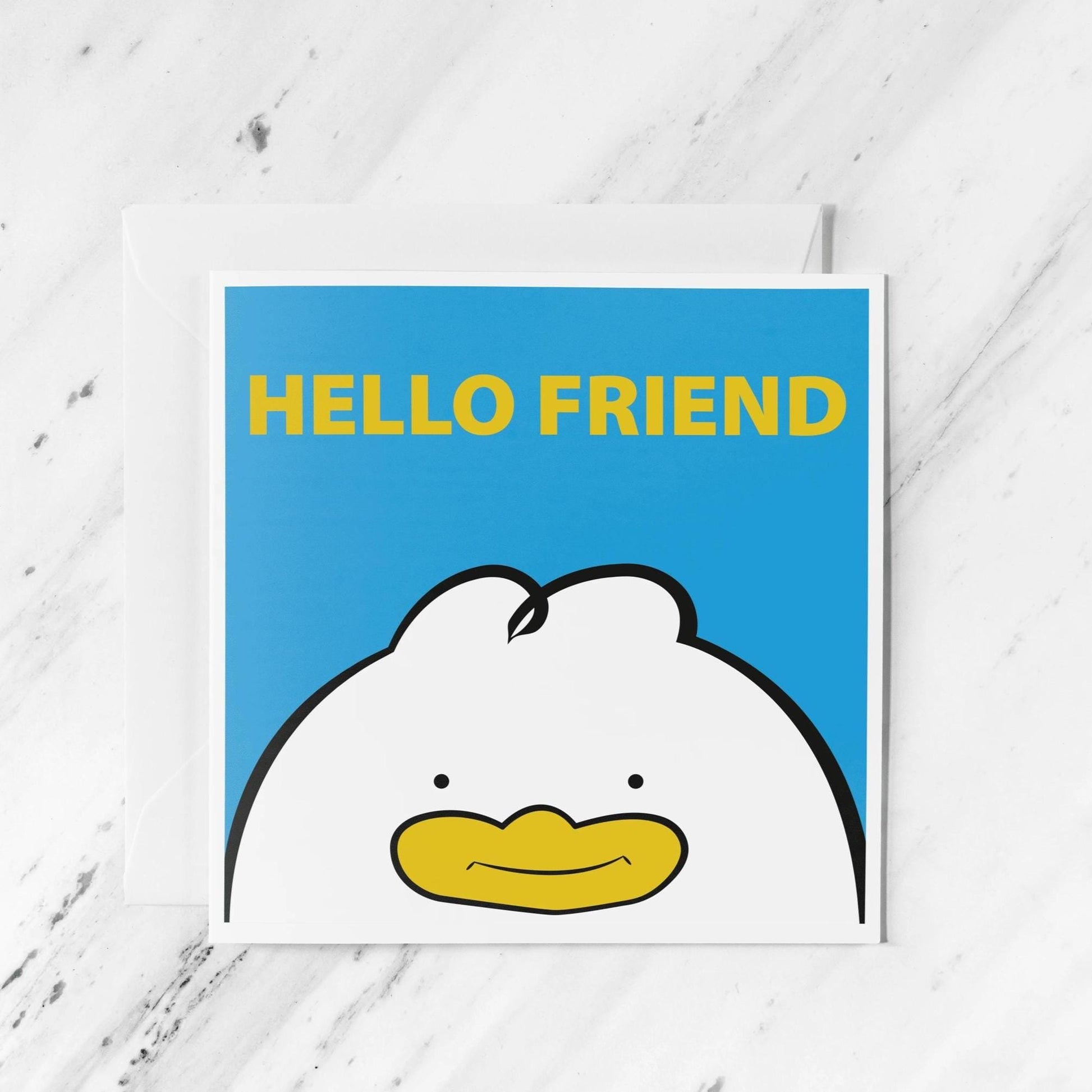 Cartoon Character Greeting Card, illustrated greeting card