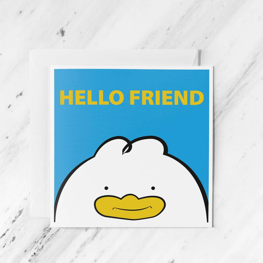 Cartoon Character Greeting Card, illustrated greeting card
