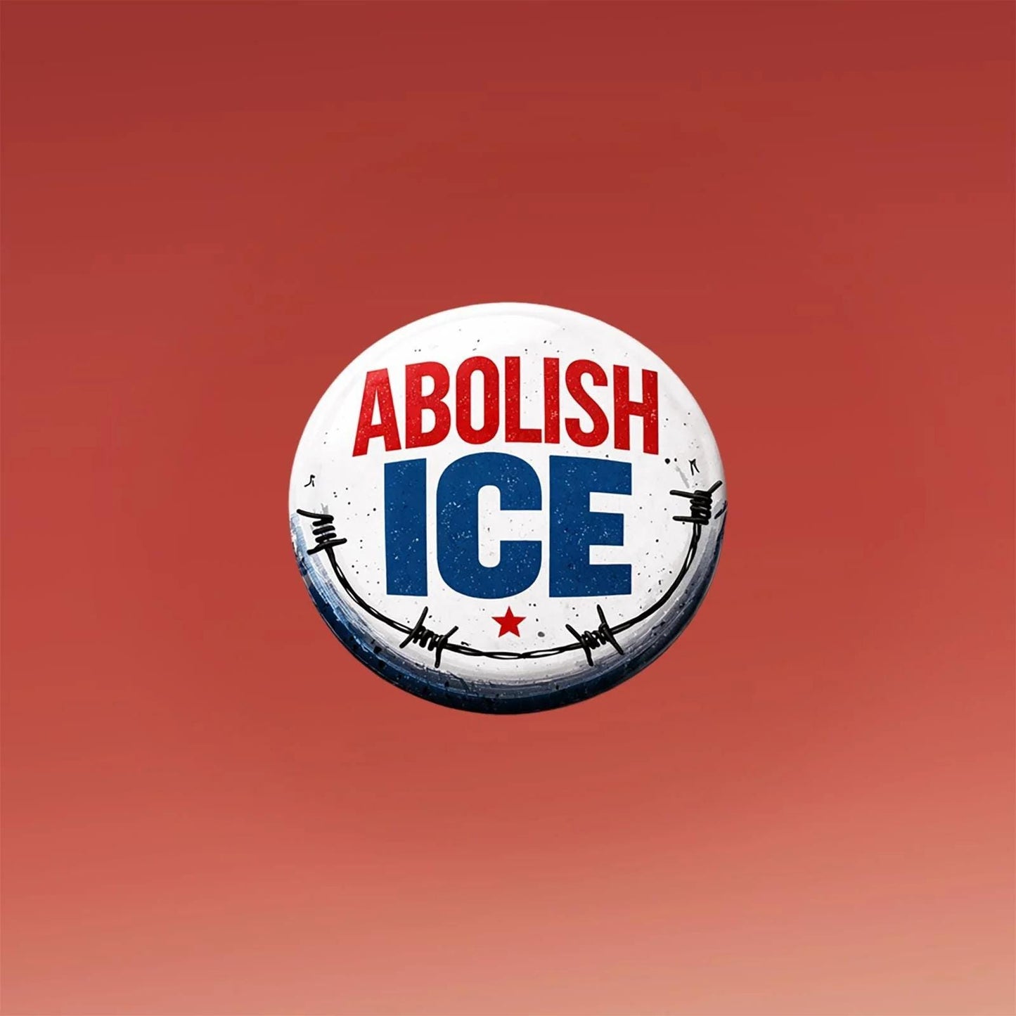 Abolish ICE Button | Political Protest Pin, Immigrant Rights