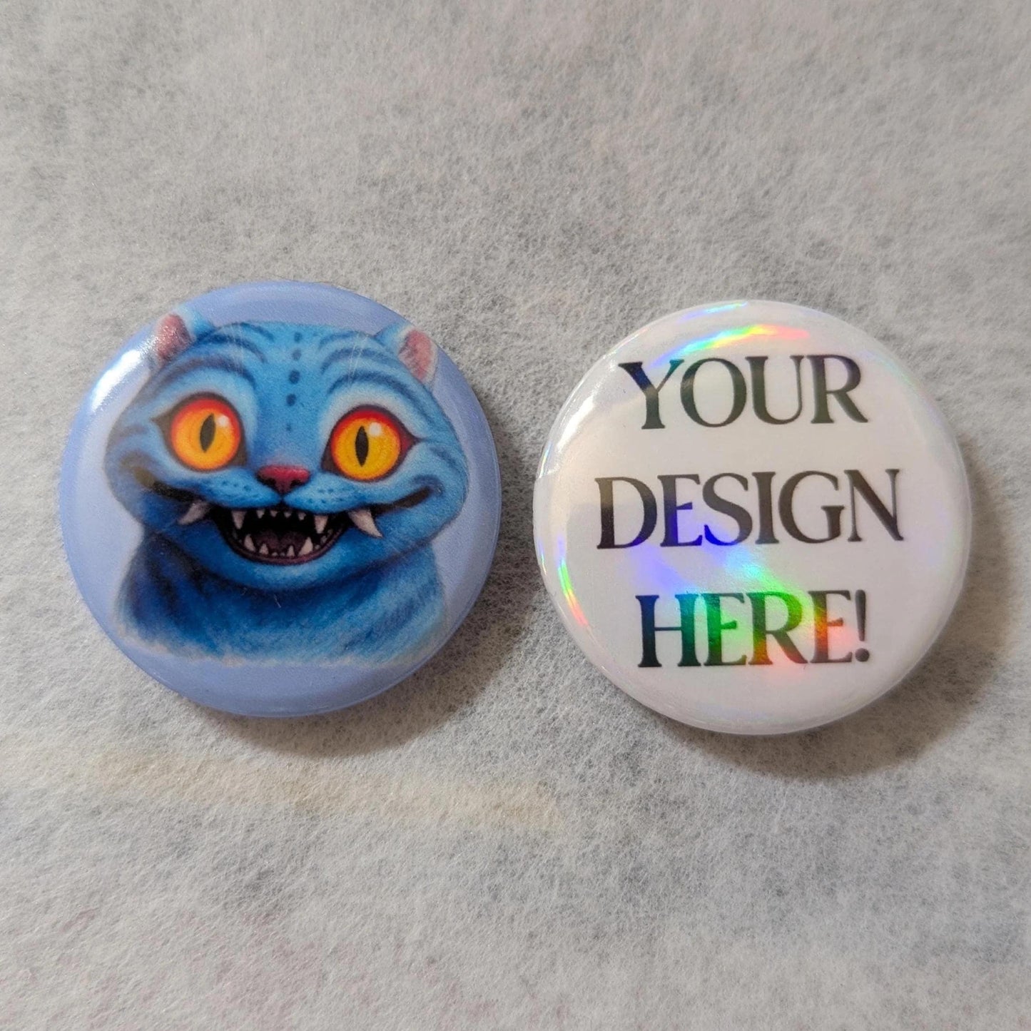 Spooky Ghost Button Badge - Goth Halloween Pin (32mm)