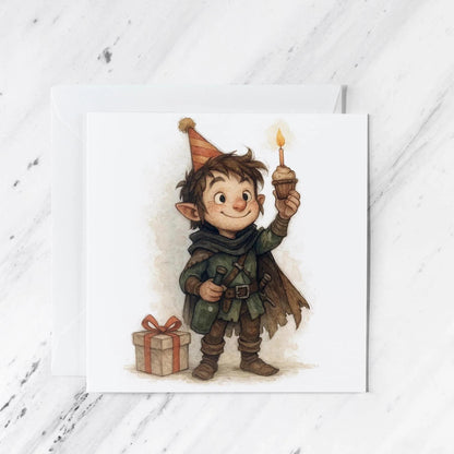 Halfling Rogue Birthday Card | Watercolour Illustration