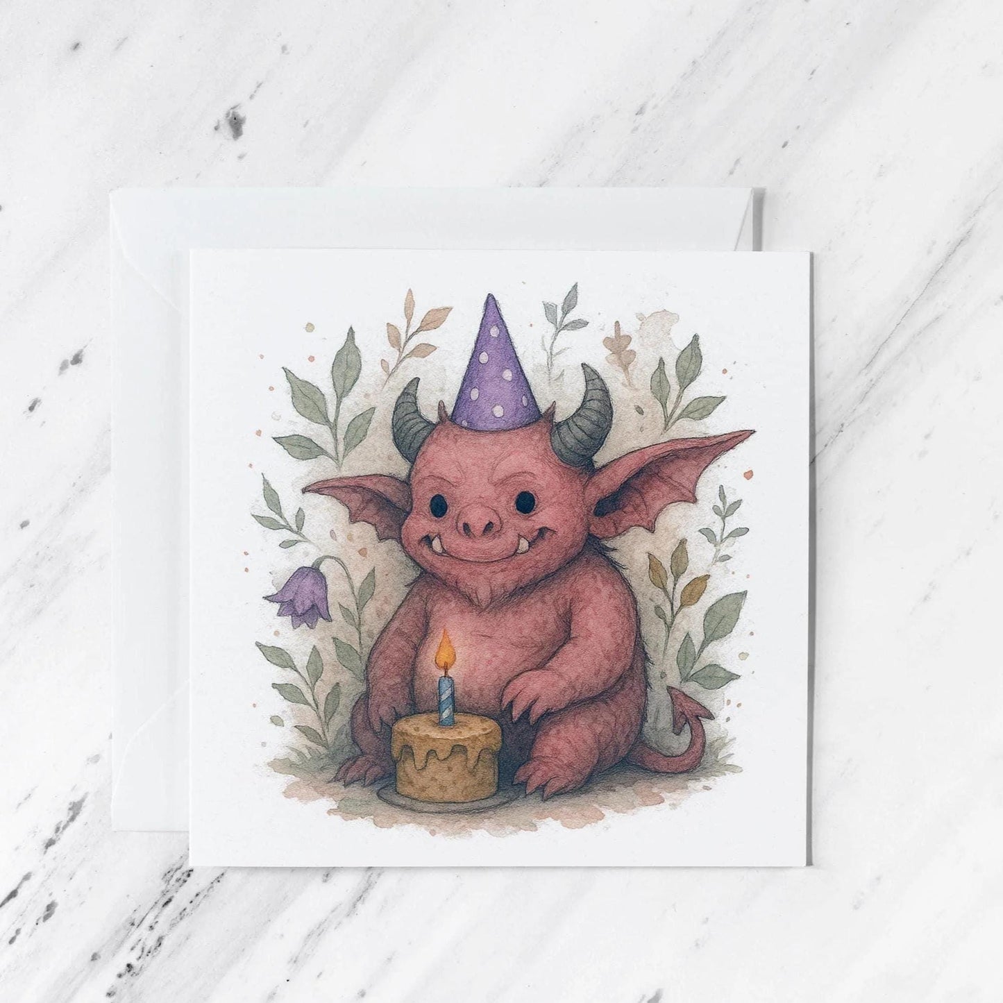 Monster Birthday Card | Watercolour Illustration