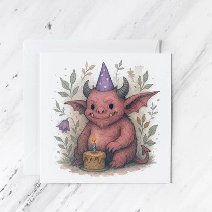 Monster Birthday Card | Watercolour Illustration