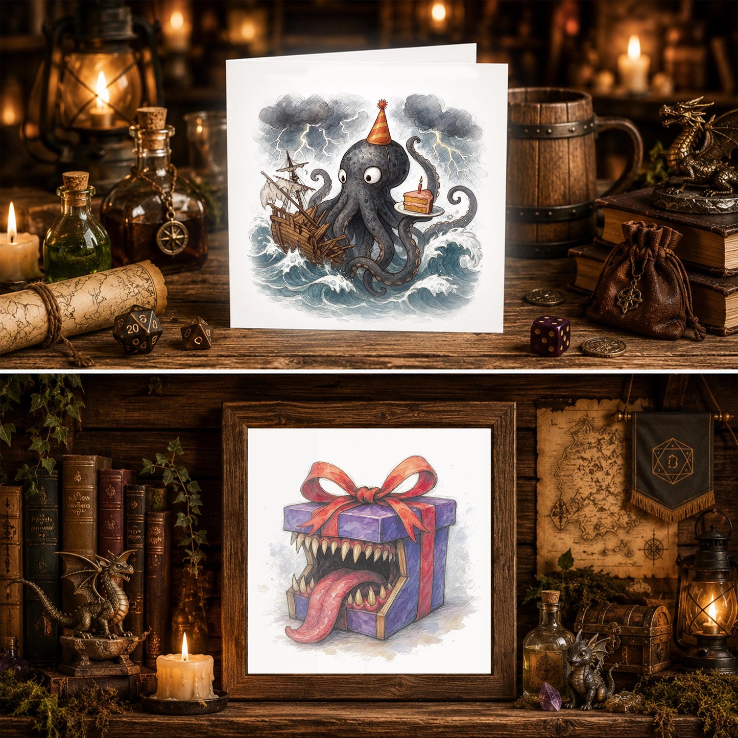 Halfling Birthday Card | Fantasy RPG Watercolour Illustration