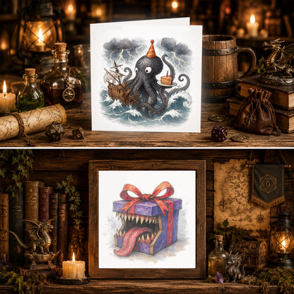 Monster Birthday Card | Watercolour Illustration