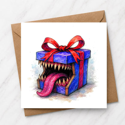 Watercolour Monster Gift Card | Funny Tabletop RPG Illustration | Birthday Greeting