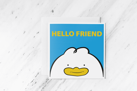 Hello Friend Card – Jinu to Rumi K-Pop Demon Hunters Greeting Card – Cute Kpop Anime Friendship Card, Kpop Fan Art Style - Custom Birthday
