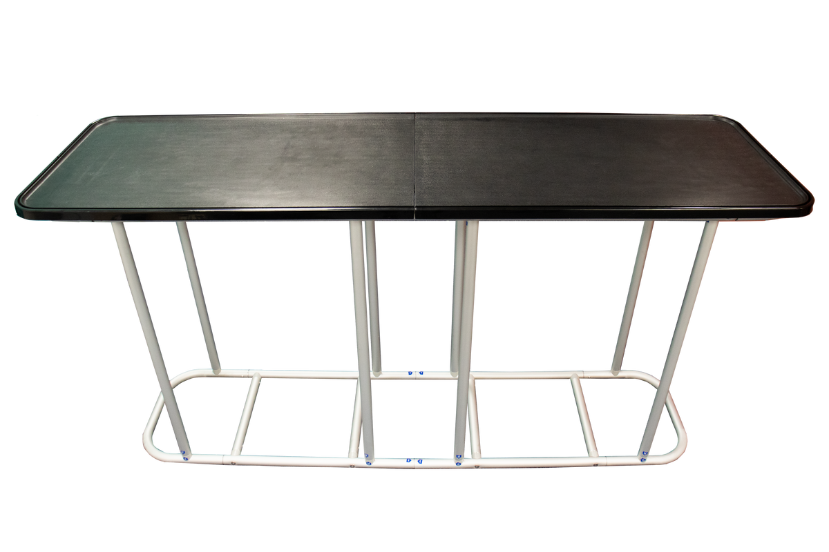 Large rectangular tube counter frame and black counter top