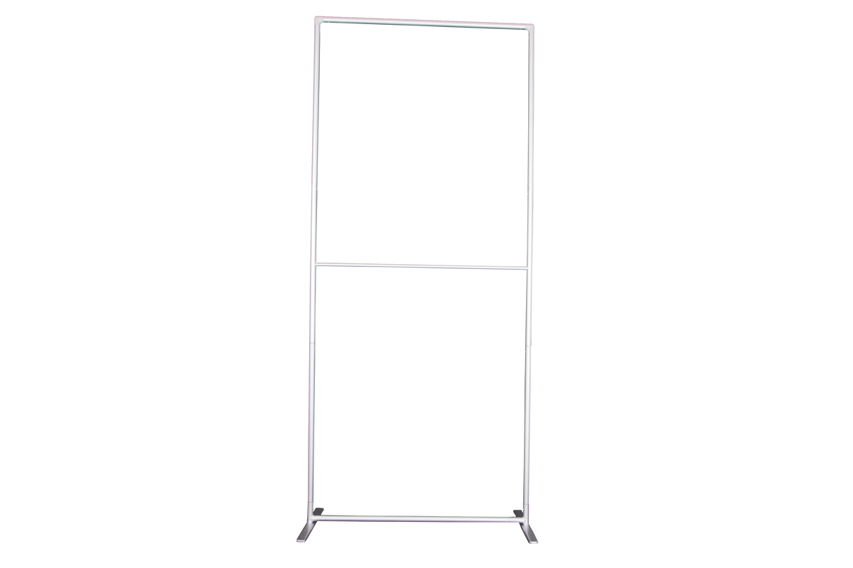Lightweight aluminium tube display frame without graphic