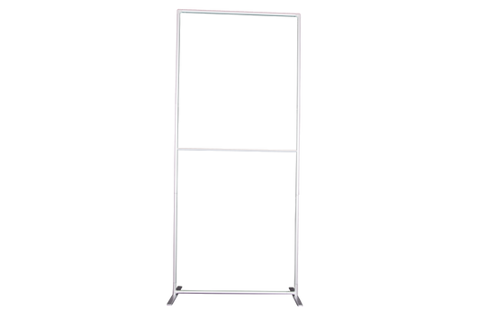 Lightweight tube display aluminium frame with stabilising feet