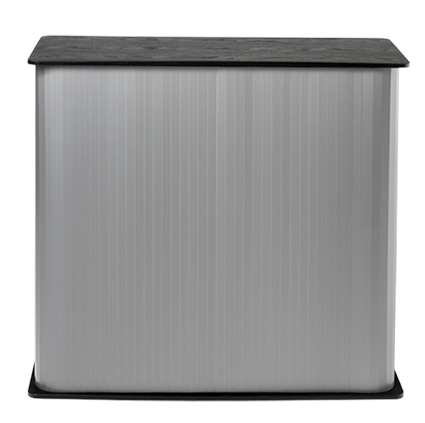 Rectangular promotional counter hardware front view