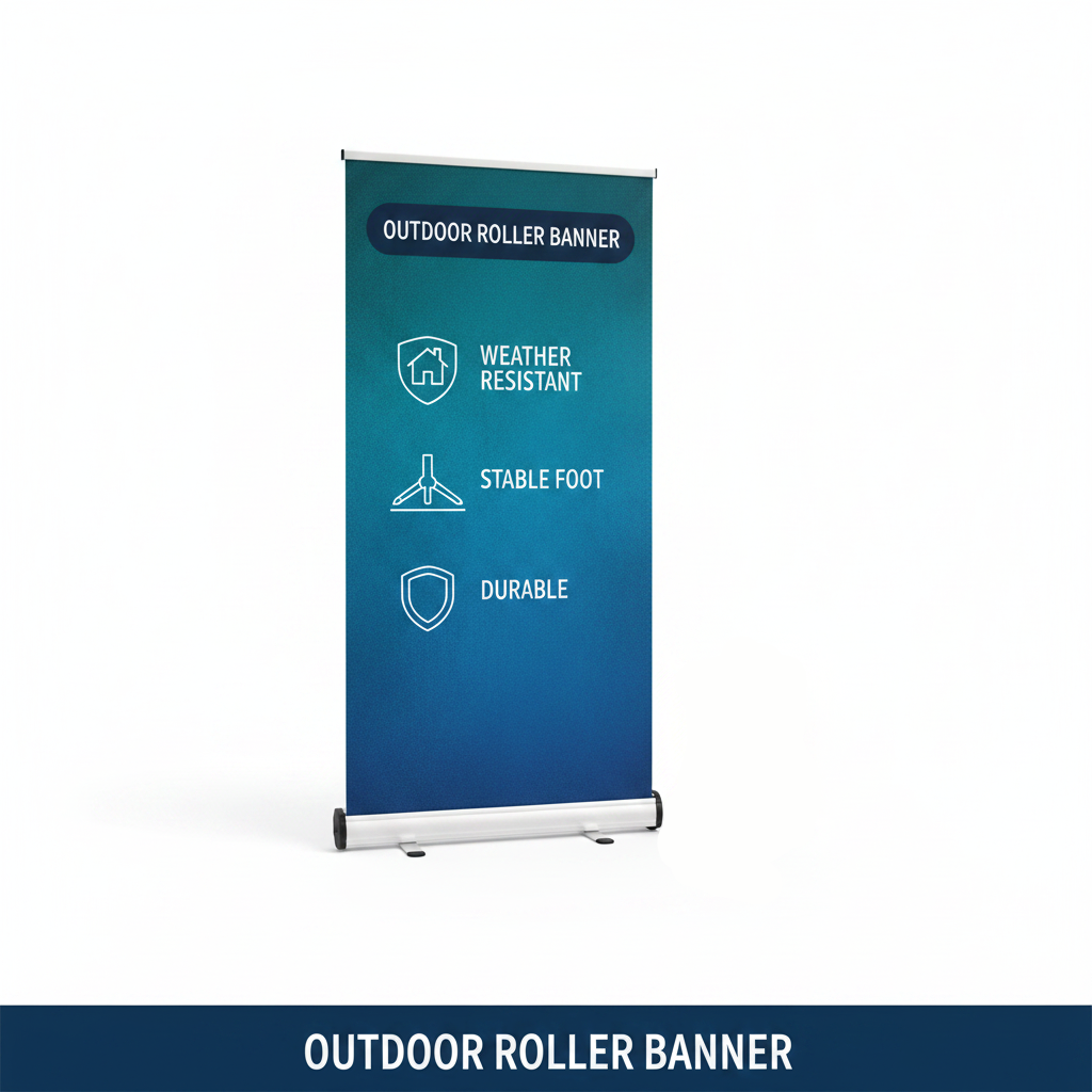 Outdoor Roller Banner Stand with Custom Printed Graphics