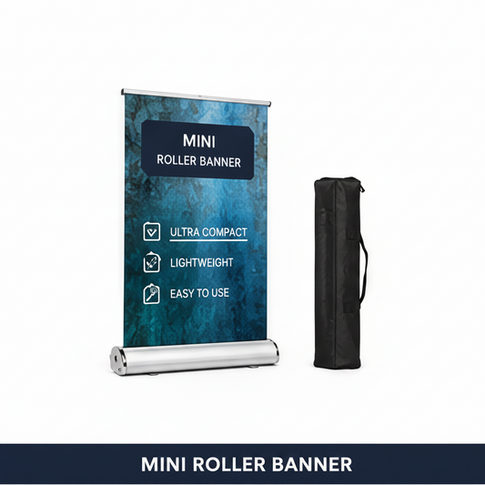 Mini Roller banner infographic
