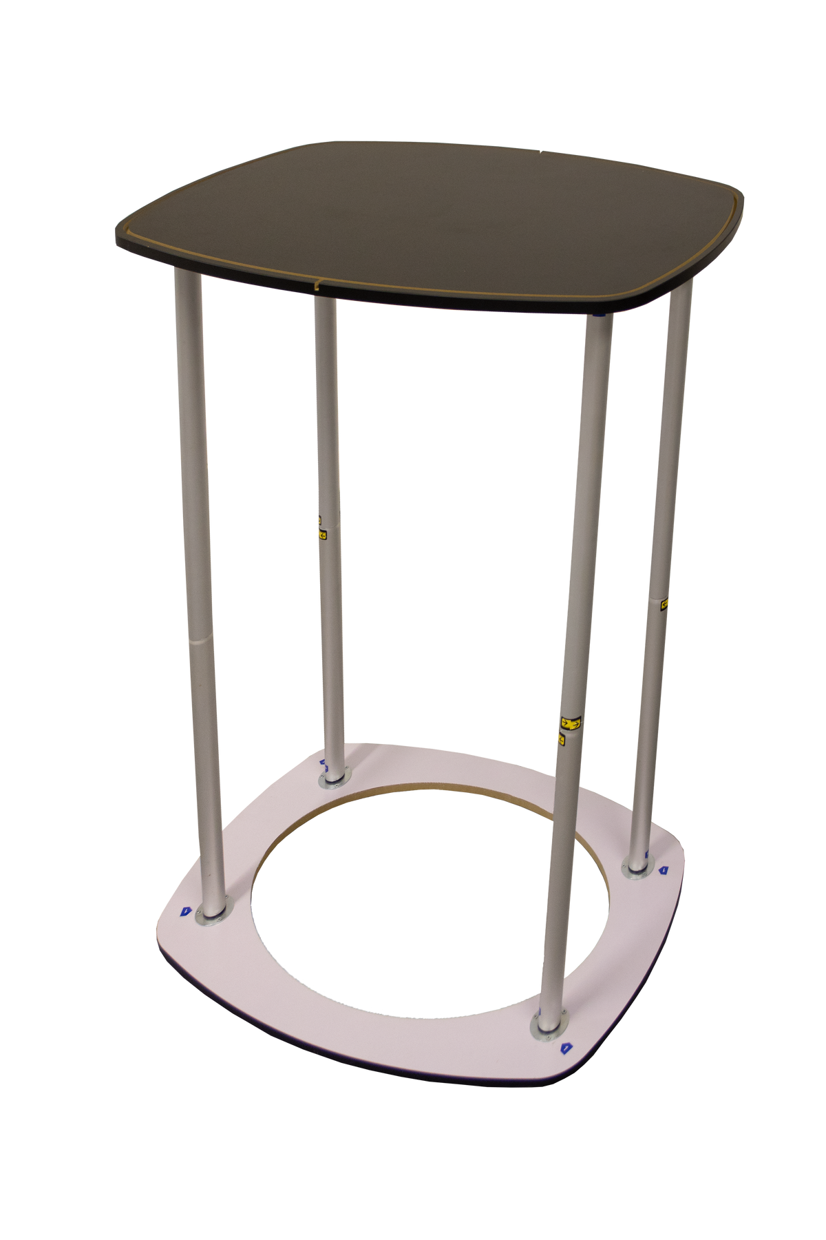 Square tube fabric counter frame without printed graphic