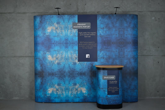 Exact straight magnetic pop-up complete-kit image with supplier sample artwork.