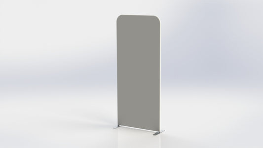 Straight tube fabric display 100cm width with blank custom graphic area