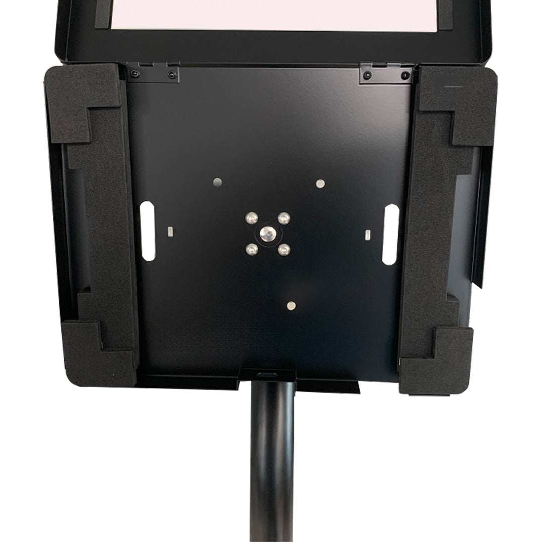 Tablet holder mount detail for the freestanding 9.7 to 11 inch tablet stand