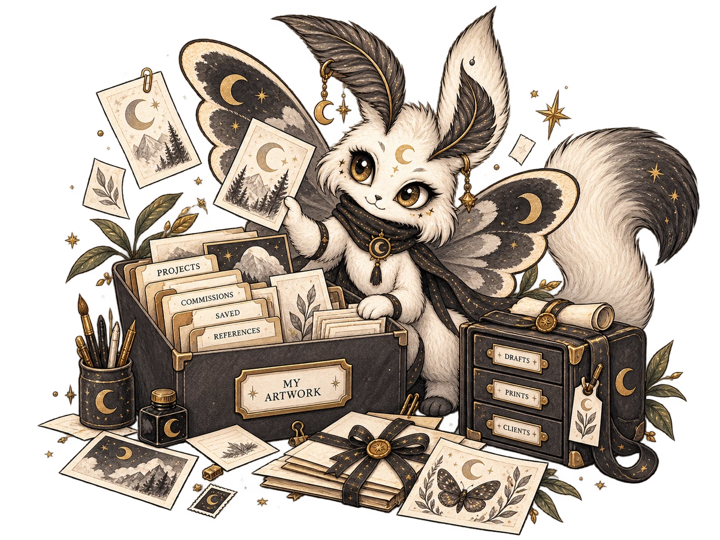 Occult Print Shop artwork archive illustration